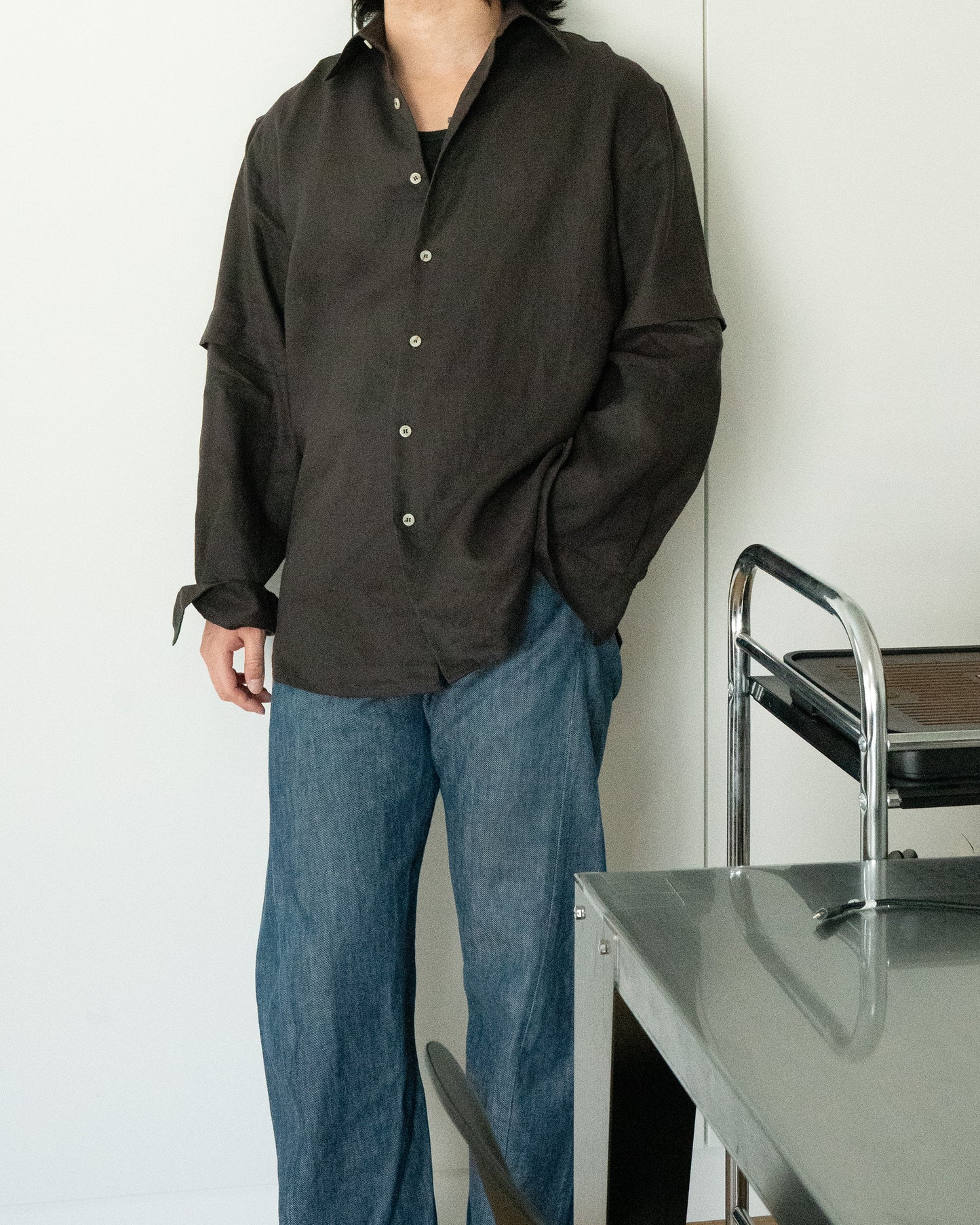 MEMBRANE SHIRTS, BROWN
