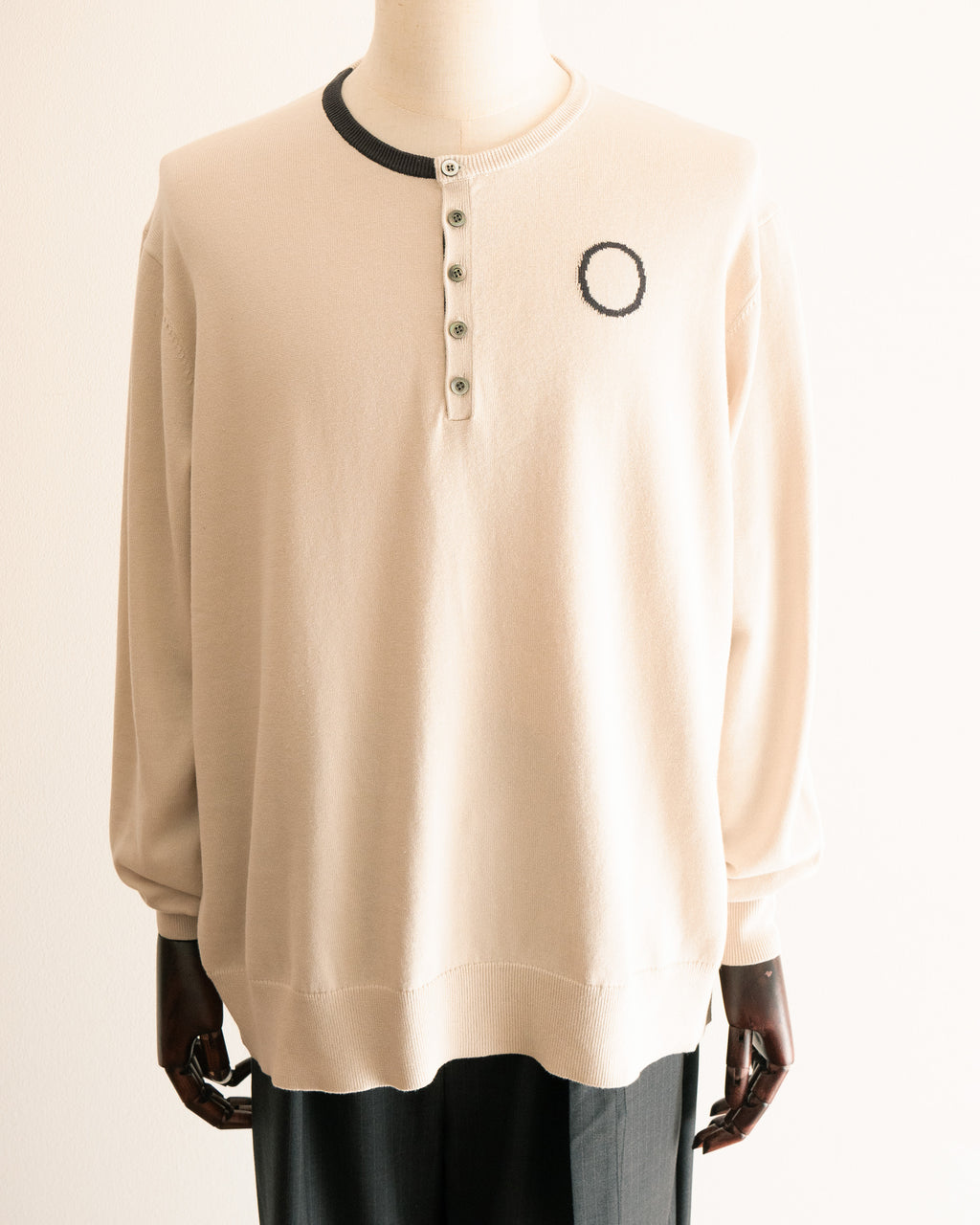 Signature Sweater, IVORY × CHARCOAL