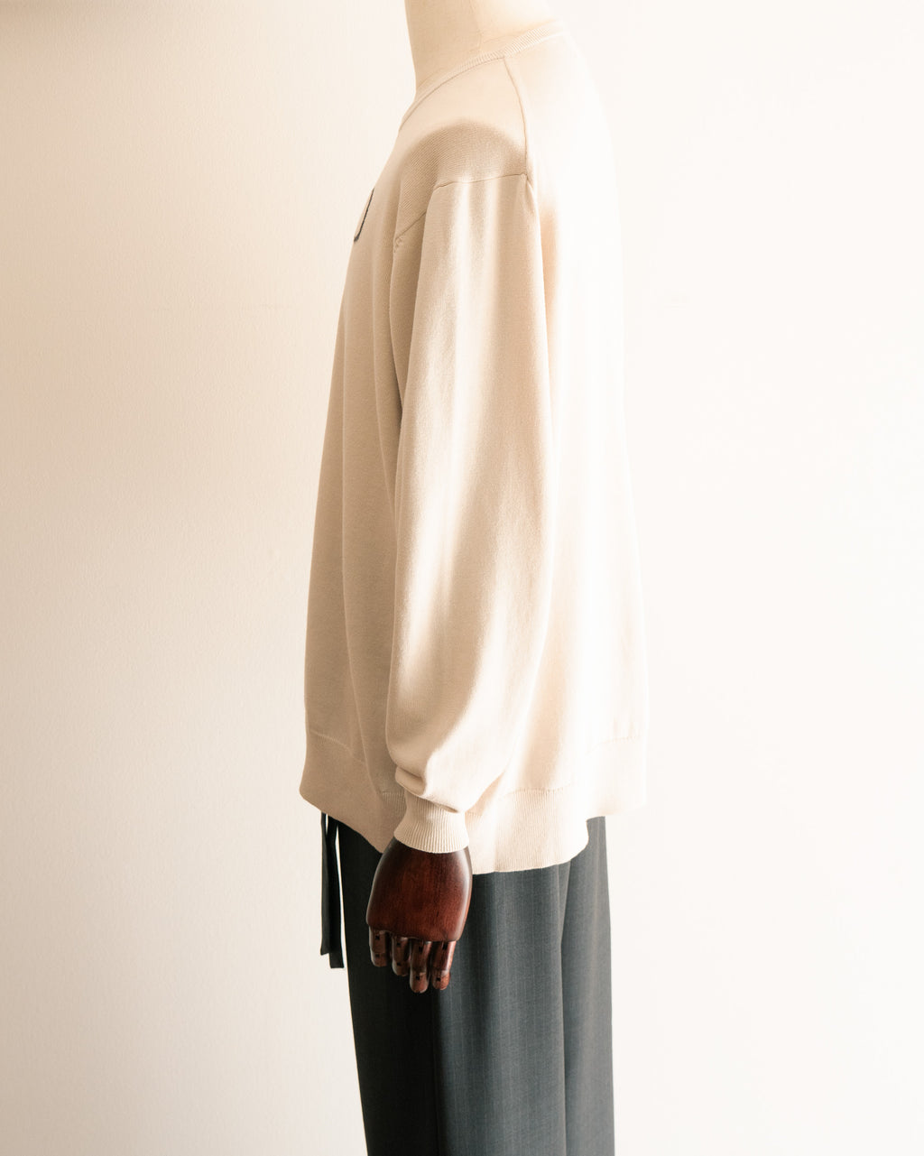 Signature Sweater, IVORY × CHARCOAL