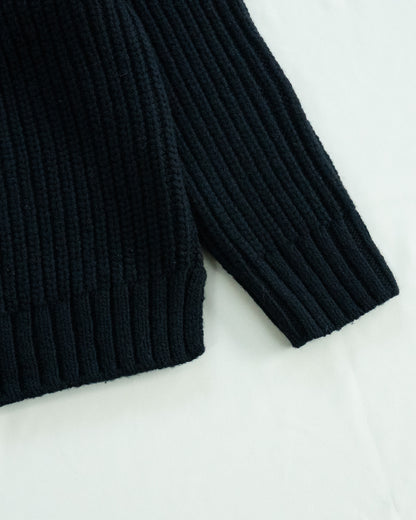 MERRY YARN ‘BUDDY’ SWEATER, BLACK