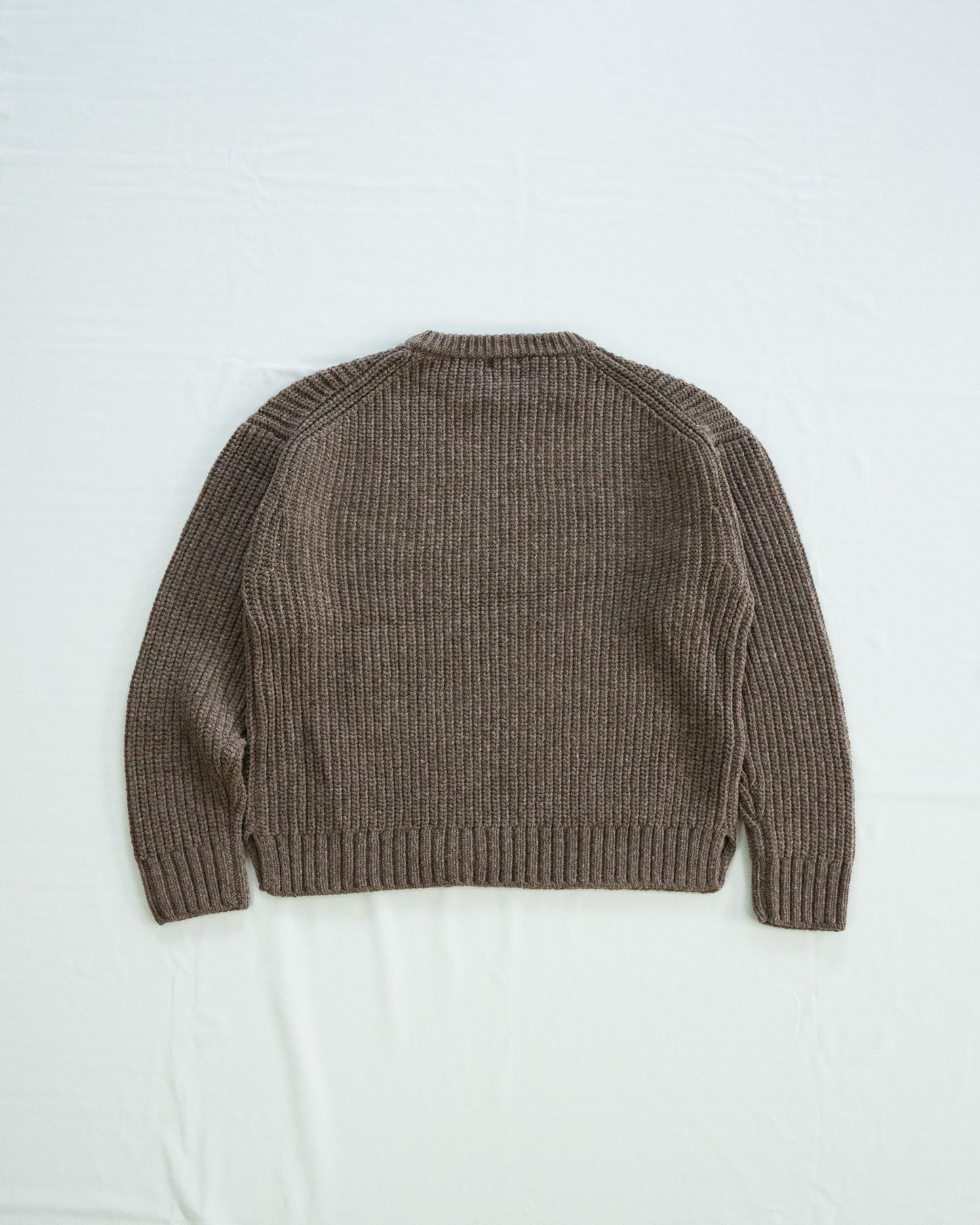 MERRY YARN ‘BUDDY’ SWEATER, N.BROWN