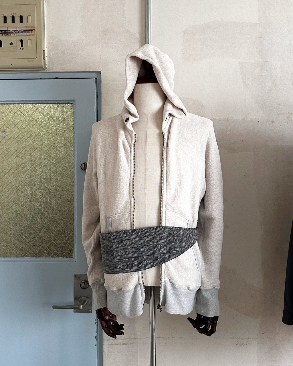 Panelled Front Zip Hoodie